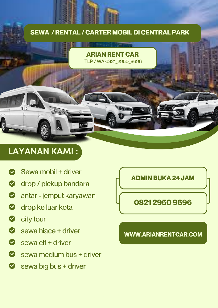 sewa mobil jakarta barat / arian rent car